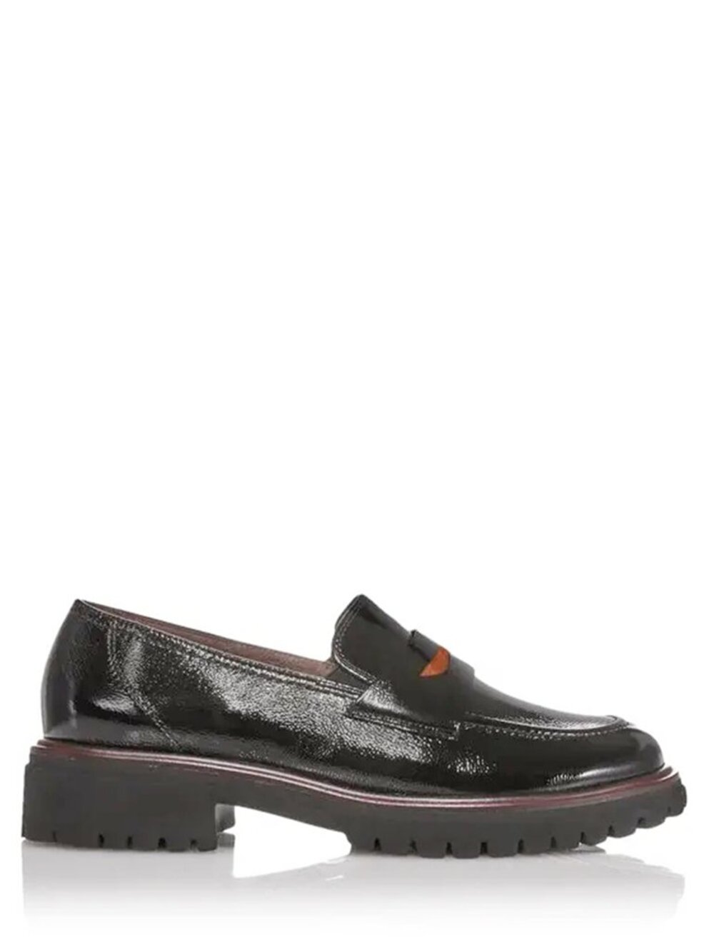 $480 PAUL GREEN WELLESLEY LOAFER FLATS PLATFORM PATENT BLACK 8.5 US (A6)